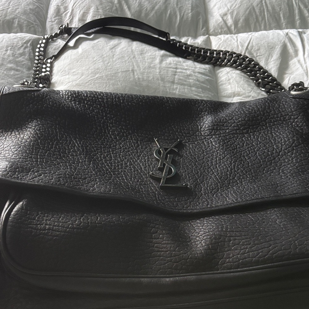 YSL Black Leather Shoulder Bag
